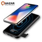 QUAZAR Mirror Qi Powerbank Univerzális vezeték nélküli töltő + dual USB 8.000mAh powerbank